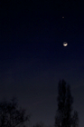 Rapprochement lune vénus avec lumière cendrée de Février 2009