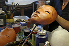 préparation d'un masque avant la peinture